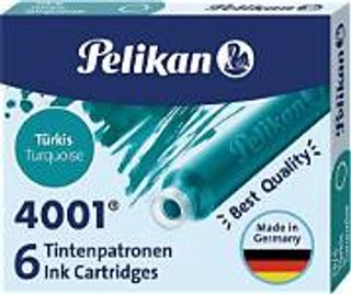 Naboje krótkie Pelikan 4001 6 szt. - Turkusowe