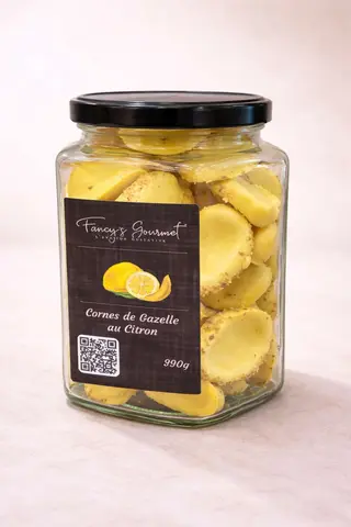 Cornes de gazelle enrobées au citron 390g