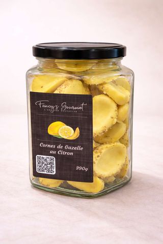 Cornes de gazelle enrobées au citron 390g