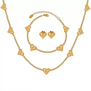 Ensemble de bijoux de luxe plaqué or Idée cadeau EGO062