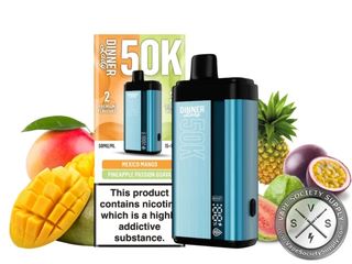 DINNER LADY dual flavor 50000 puffs Mexico mango & pineapple passion guava