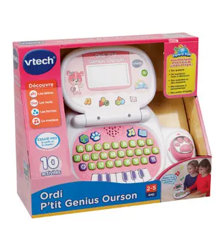 ORDINATEUR P’TIT GENIUS OURSON ROSE 2-5ANS – VTECH