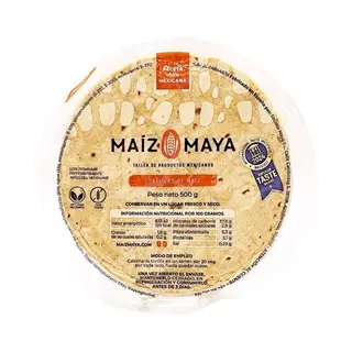 Tortillas de maíz nixtamalizado Maíz Maya,  15cm 500g