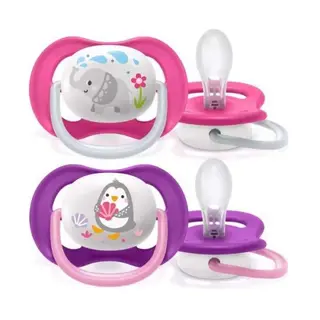AVENT ORTHO Sucette Fille 2 Pièces, 6-18 Mois