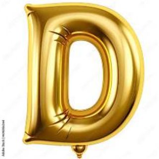 Ballon lettre D GOLD , DECORATION ANNIVERSAIRE