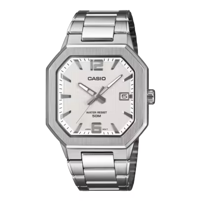 CASIO Silver Water-Resistant Watch MTP-B195D-7AVDF