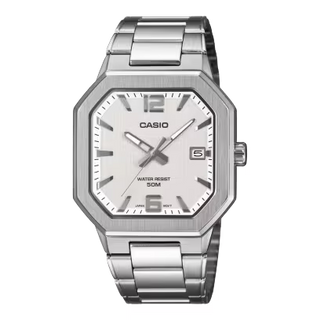 CASIO Silver Water-Resistant Watch MTP-B195D-7AVDF