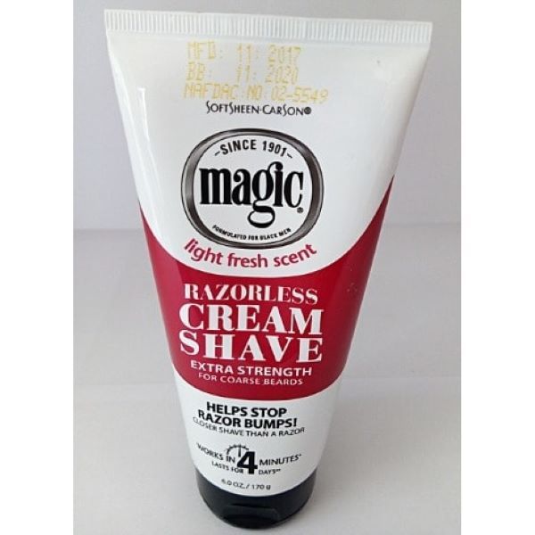 Magic Razorless Cream Shave Extra Strength, 6oz