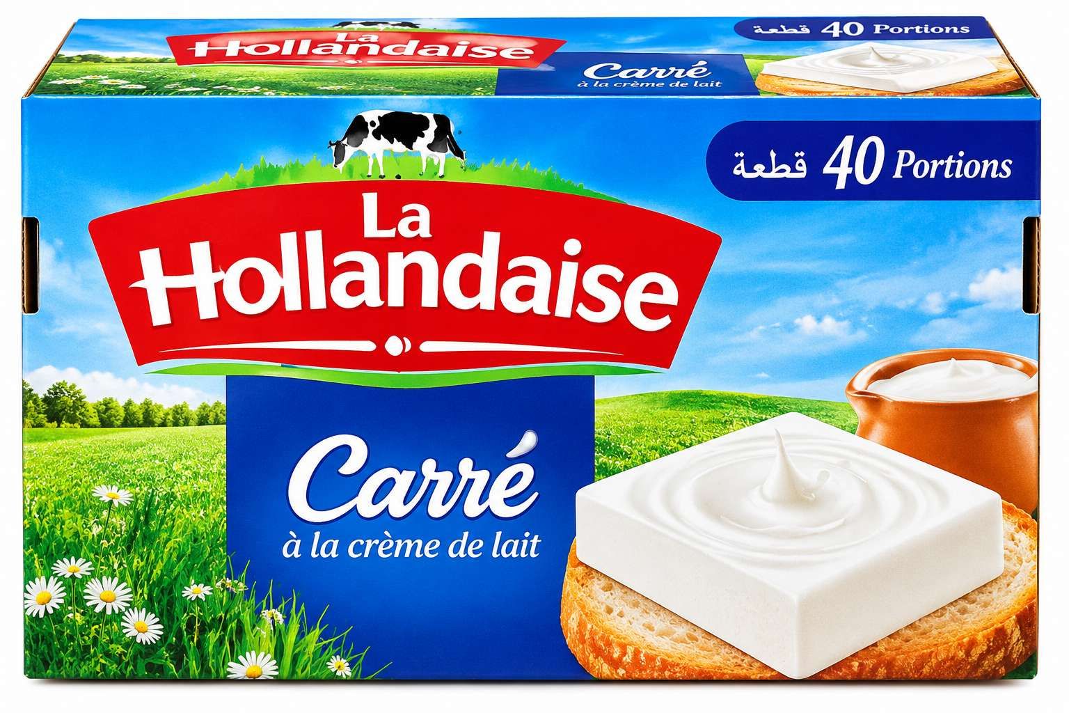 La Hollandaise Carré Fromage à la Crème de Lait – 40 Portions