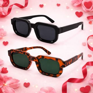 Pack Duo Lunettes Carrées Noir & Écaille pour la Saint-Valentin – Idée Cadeaux Tendance