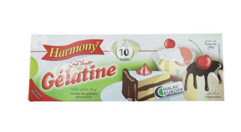 Harmony Gélatine Alimentaire en Feuilles Bronze – 10 Feuilles (40 g)