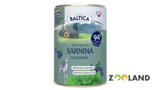 BALTICA Smaki Regionów: sarnina z jagodami 400g MONO - dla psów z alergiami
