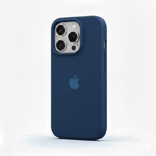 Coque en cuir pour iPhone 15 Pro Max – Bleu Marine