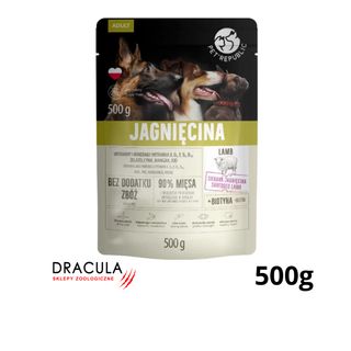 PetRepublic karma mokra dla psa soczyste kawałki z jagnięciną w sosie saszetka 500g
