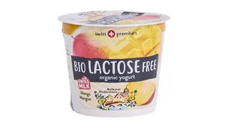 Jogurt szwajcarski mleczny mango bez laktozy Bio, 125 g