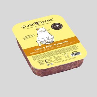 Menú Cocinado de Pavo y Atún para gato – 200 g