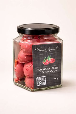 Mini ghriba behla enrobée à la framboise 170g