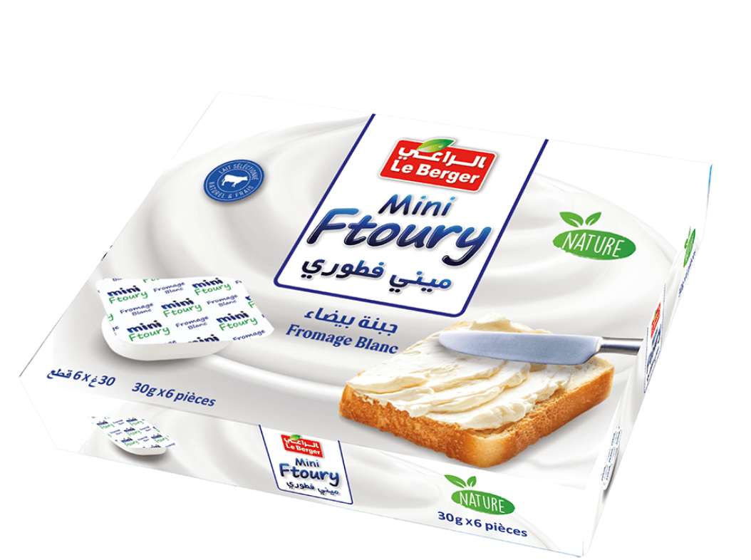 Le Berger Mini Ftoury Fromage Blanc Nature – 6 x 30 g