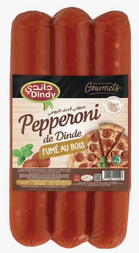 Dindy Pepperoni de Dinde Fumé au Bois – 200 g