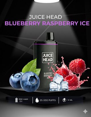 juice head 25k 5%.  BLUEBERRY RASPBERRY ICE
