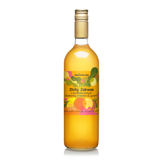 Złoty Zakwas z Buraków Żółtych, Kurkumą, Imbirem i Cytryną – Delikatna.BIO 750 ml
