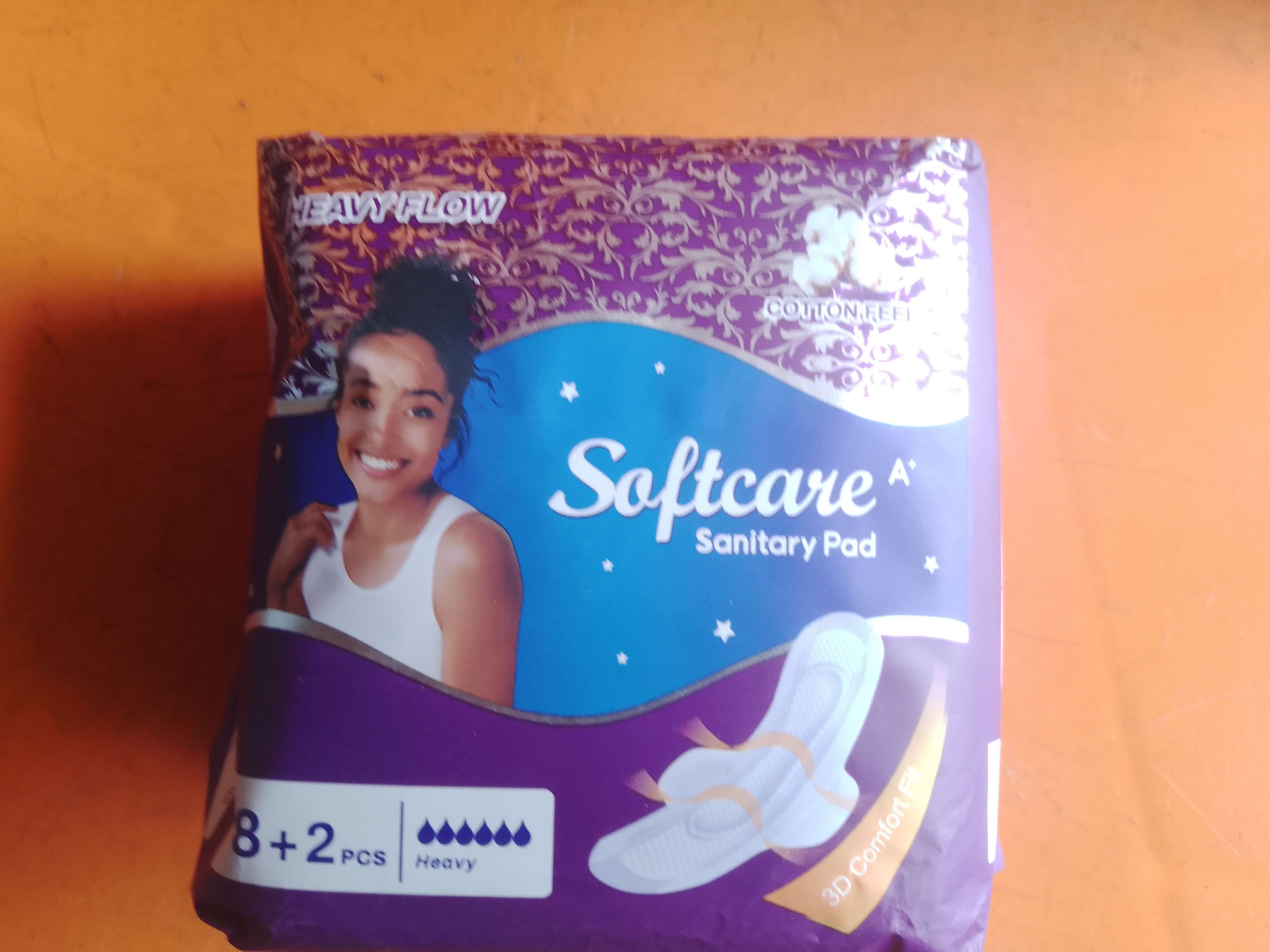 Softcare Heavy Flow Sanitary Pads, 10 pcs