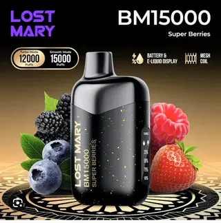 LOSTMARY BM15000 Super Berries Vape, 15000 Puffs