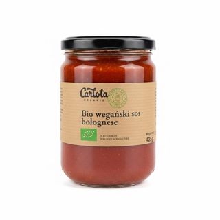 Ekologiczny wegański sos Bolognese Carlota Organic 425 g