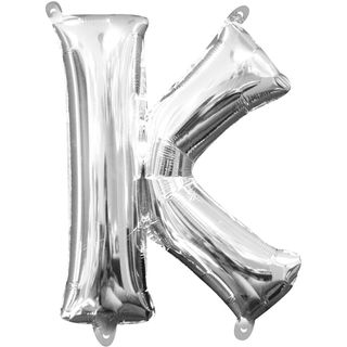 3D Ballon lettre 'K' argent  - Décoration Anniversaire