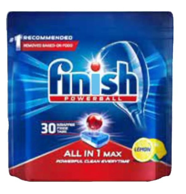30 Capsules pour Lave-Vaisselle Finish PowerBall Classic