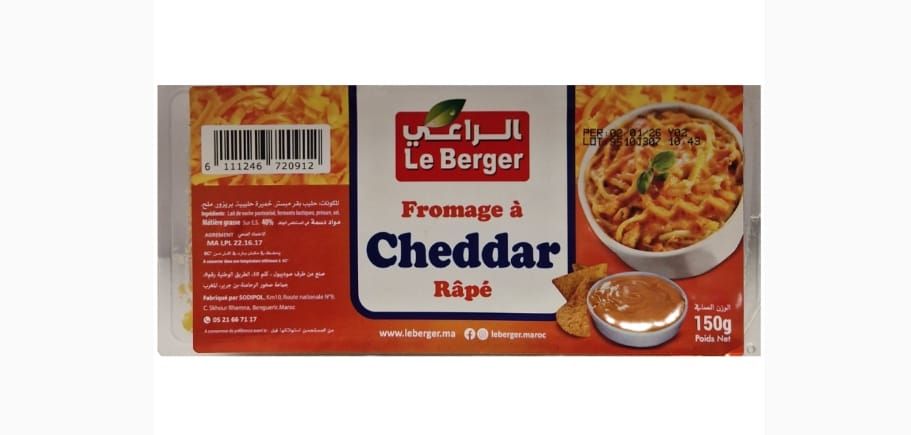 Fromage Cheddar Râpé 150 g