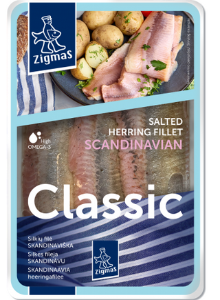 Filete de arenque escandinavo ligeramente salado 240g
