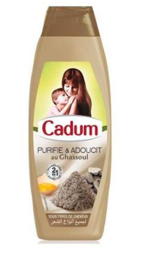 Cadum Shampooing 2en1 Purifie & Adoucit au Ghassoul 650 ml
