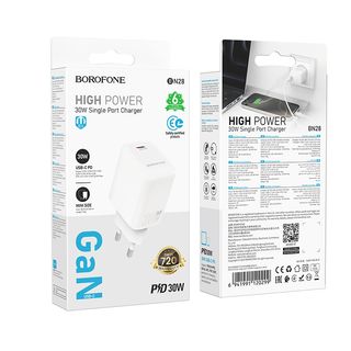კვების ადაპტერი - BOROFONE BN28 TYPE-C 30W