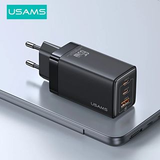 Usams Chargeur 65W Gan PD Type C Avec 3 sorties, Fast charge
