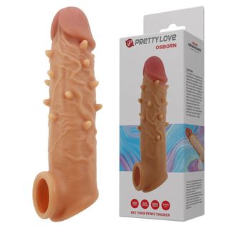 Manga para pénis Pretty Love Osborn bege, 16,5 cm