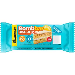 BOMBBAR ბისკვიტის ნამცხვარი, ყაყაჩოს ტორტი ლიმონით 45 გრ.