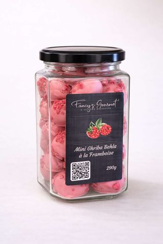 Mini ghriba behla enrobée à la framboise 290g