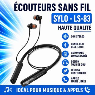 Écouteurs Bluetooth tour de cou Sylo LS-83