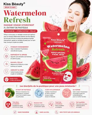 Watermelon Refresh – Masque Visage Hydratant & Rafraîchissant