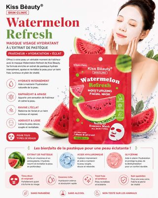 Watermelon Refresh – Masque Visage Hydratant & Rafraîchissant