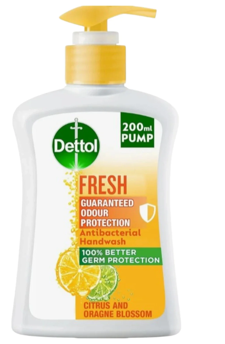 Dettol Savon Liquide Mains Antibactérien Fresh Agrumes et Fleur d'Oranger – 200 ml