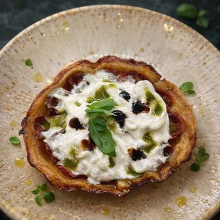 Tarte fine tomates stracciatella