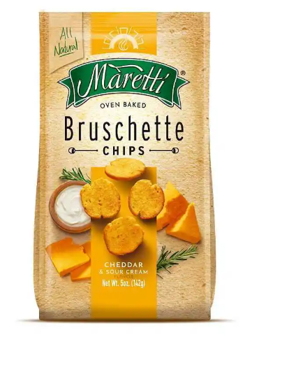 Maretti Bruschette Chips Cheddar et Crème Aigre