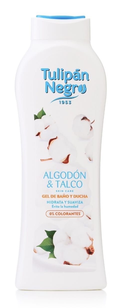 Gel de bain au coton et au talc Tulipan Negro 650 ml