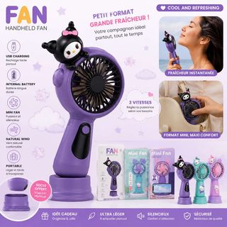 Mini Ventilateur Portable USB 3 Vitesses avec Socle aléatoire — Gshop