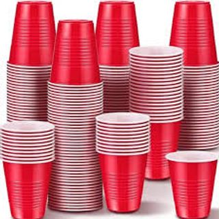 GOBELET SANITEX FIESTA 500CC ROUGE 50PCS