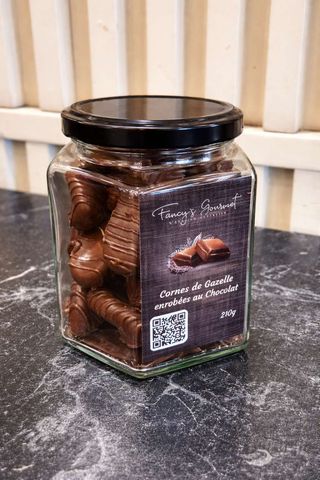 Cornes de gazelle enrobées de chocolat 210g