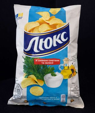 Чіпси Люкс зі смаком сметани 120 гр