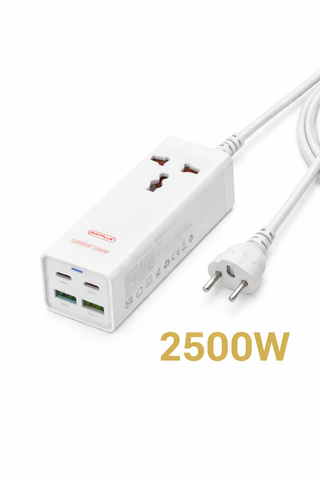 Multiprise Multifonction 2500W avec 4 Ports USB 2 USB-C+2 USB-A Charge Rapide et Sécurité Avancée